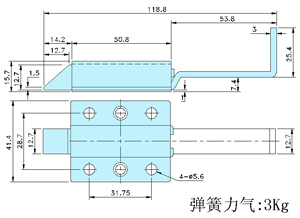 Dead Bolt latch_95205 drawing